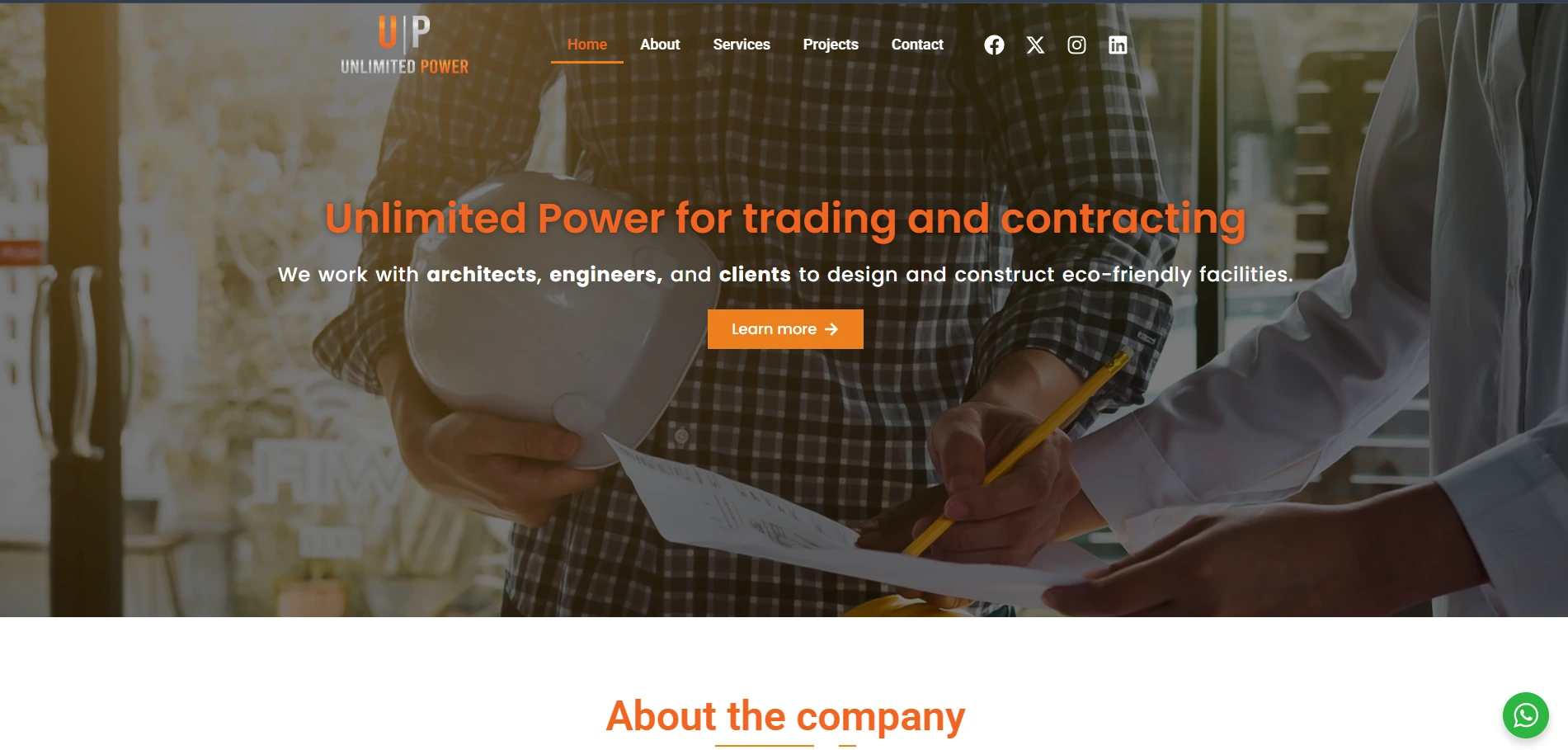 Unlimited Power Qatar Unlimited Power Qatar - WordPress-based website for a construction and trading company in Qatar. Features company profile, s